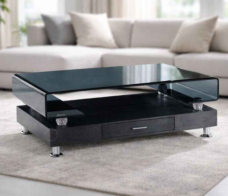 40662 (A01) Glass Top Metal Base (SV)