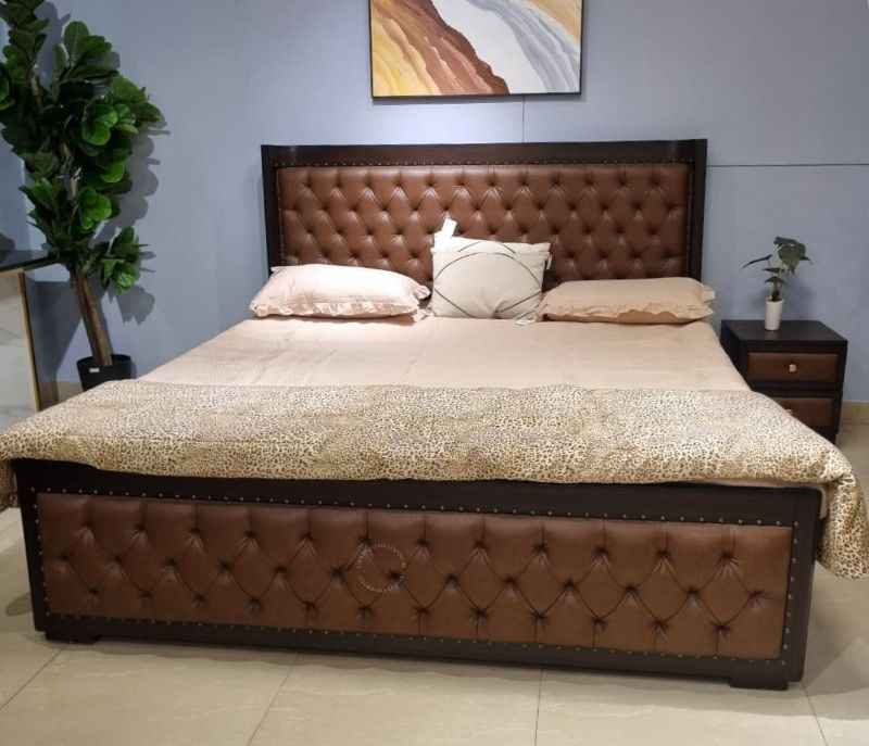 Image 3 for Chester Button Cot King With Box Storage (WF OTD)