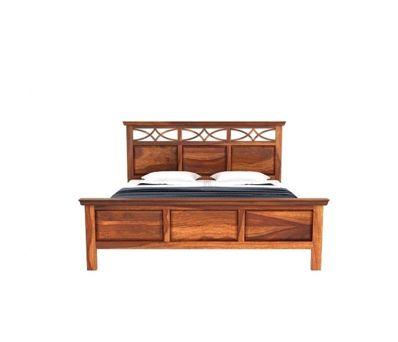 Image 3 for Martha Sheesham Cot Premium Solid Sheesham Wood Honey Finish (SCV _PKU)