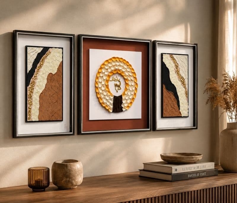 Image 3 for Textured Bloom Triptych
