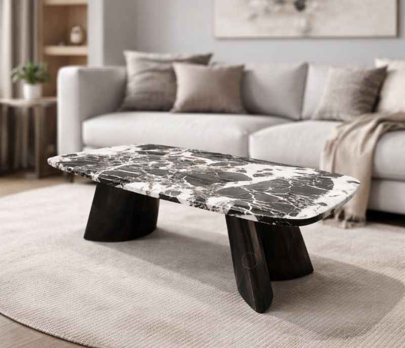 23882 Marble Top With Metal Base Support (HYD)