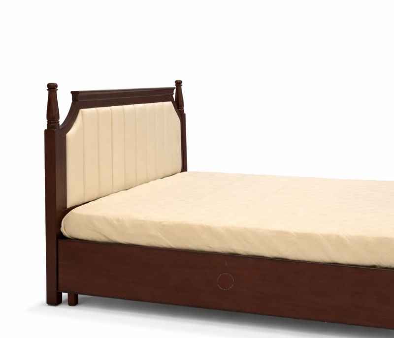 Image 4 for Pillar King Size With Storage and Drawer  (Dark Brown)(SKN)(EC)(KORA)