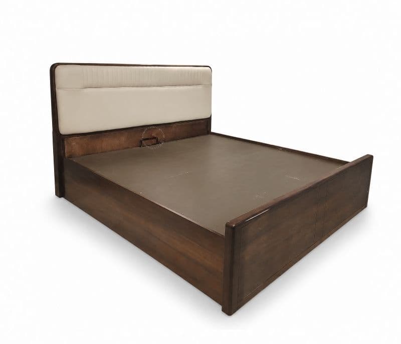 Image 10 for 2515 King Bed With Hydraulic Storage And Leatherette With Rubber Wood (BSK)