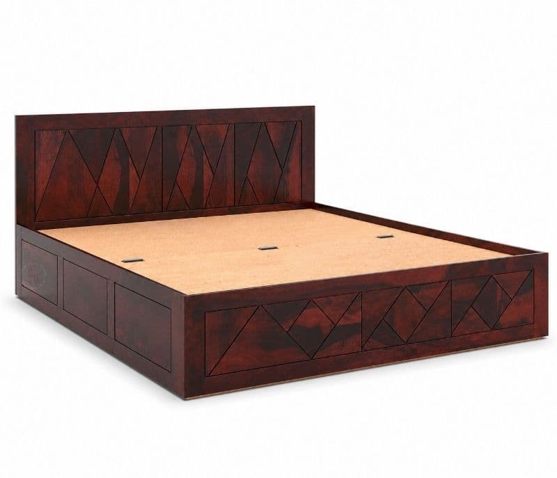 Image 3 for Haven Full Lifton Sheesham Wood Bed With Hydraulic Storage(WI)