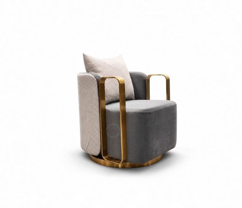 Image 5 for Frendi Revolving Chair Velvet Fabric (CP OTD)