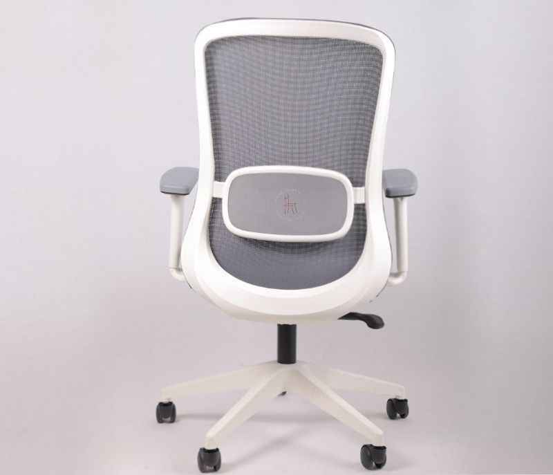 Image 6 for Hawk MB Grey White  Ergonomic High-Back Mesh Office Chair  Adjustable Height  Revolving Study Work from Home Chair Computer Desk Chair  Back Lumbar Support  Ergonomic Chair  Tilting  Arm Support