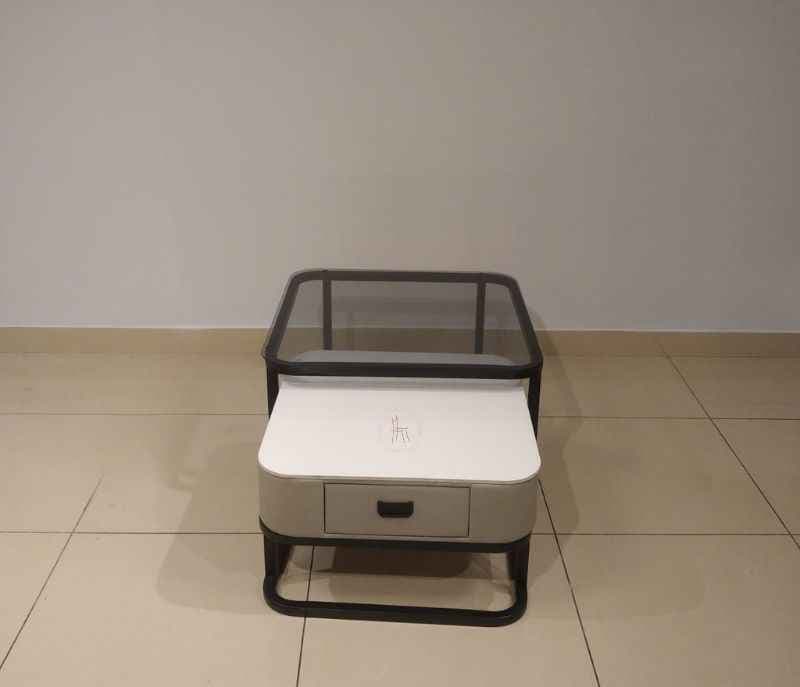 Image 4 for Instaa - 40856-C10-301 Powder Coted Metal Base & Glass With Centerdmarbal Marble Top (BSK)