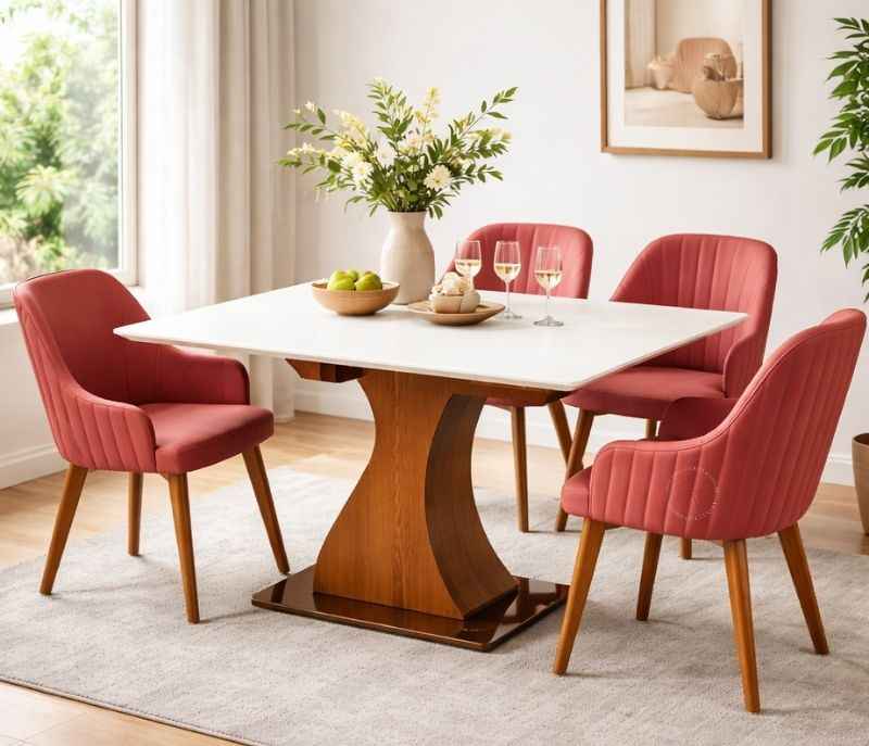 803 Onyex+ Dining Chair 334 Top Onyex Marble And Ash Wood Base (HYD)