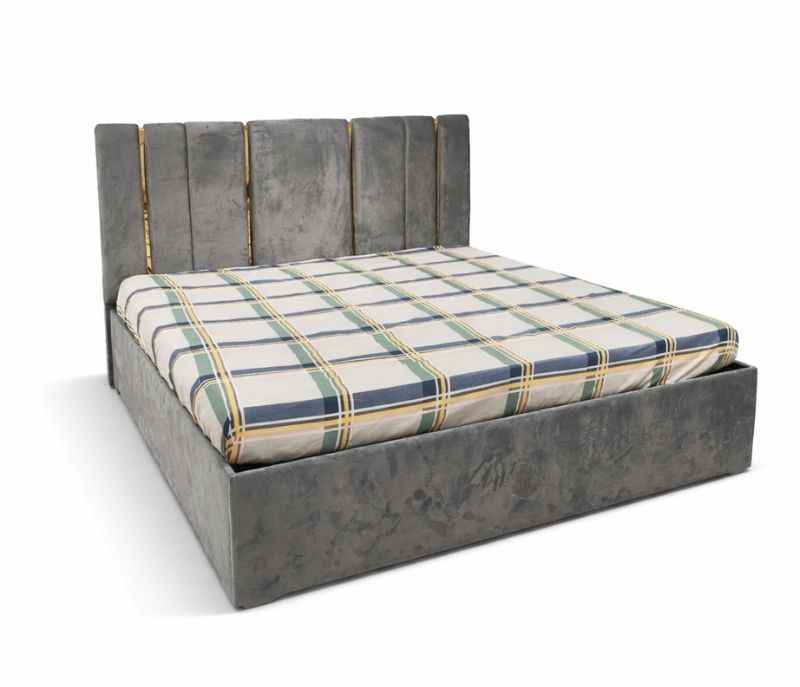 Image 2 for LUX King Sized Bed With Storage and Drawer Cot (MDF | Grey) (EC)