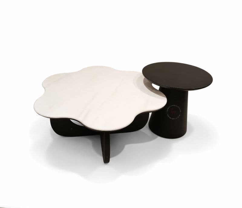 Image 5 for Centre Table 9002 Corner Table Marble Top With Ash Wood With Wooden Corner Table (HYD)(CP)