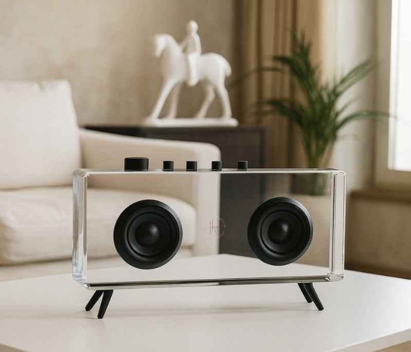 HSH-31 Resin Vintage Crystal Jukebox Sculpture radio Decor