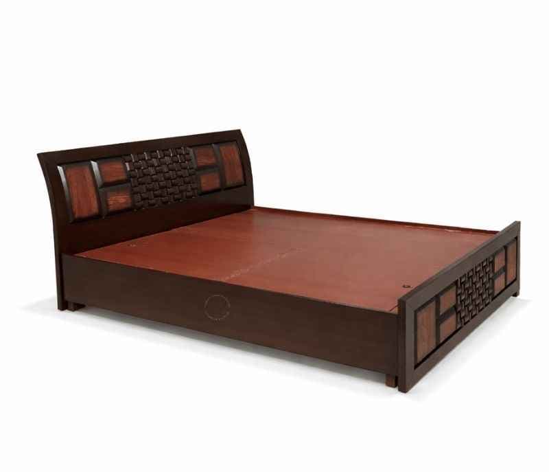 Image 9 for Malta Queen Sized Bed with Bed Box and Drawer Storage  (Block Board, Brown) (EC)(BSK)
