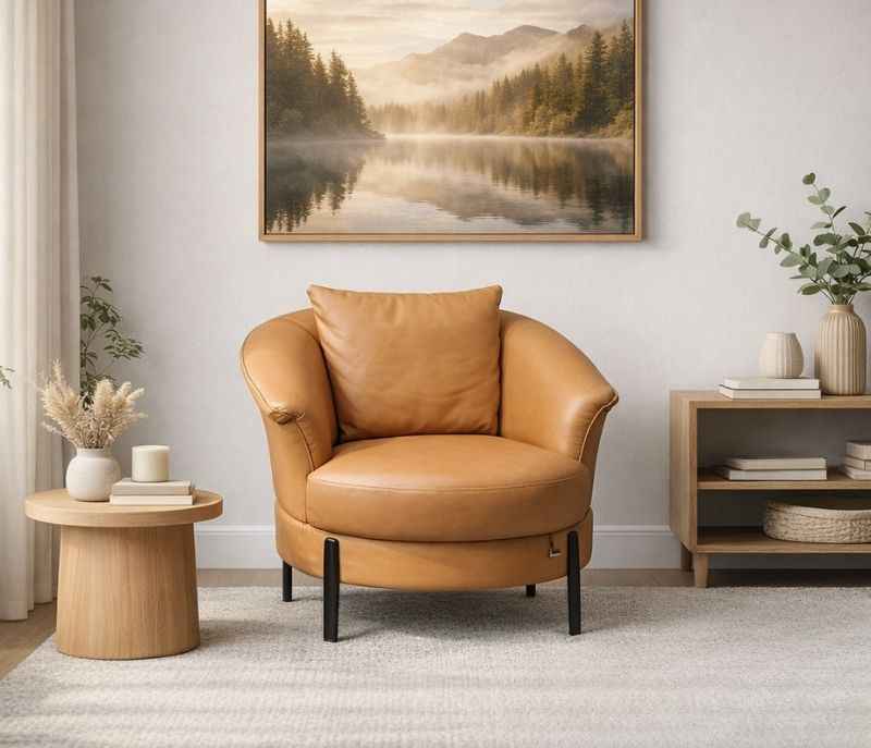 F-19221 TAN Chair Single Seater (HYD OTD)