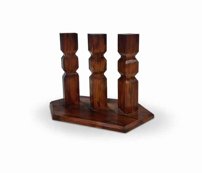 Image 4 for 3 Candy Carved Plain Wooden Base Only (MRM)