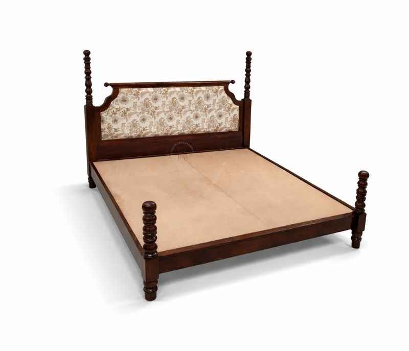 Image 4 for Kally Queen Size  Bed Without Storage Solid Sheesham Wood (EC)