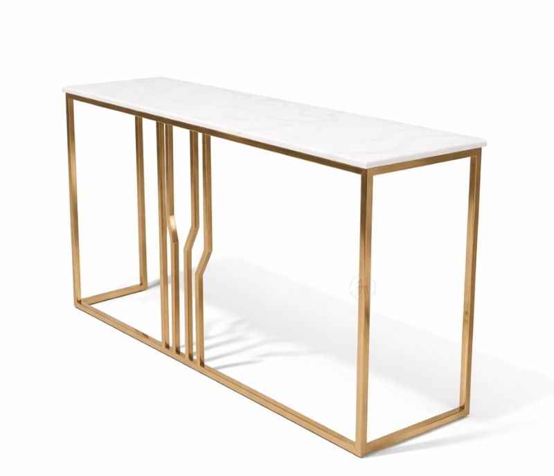 Image 5 for Con 957 Console Table Marble Top With PVD Gold Metal Base  (BTM OTD)