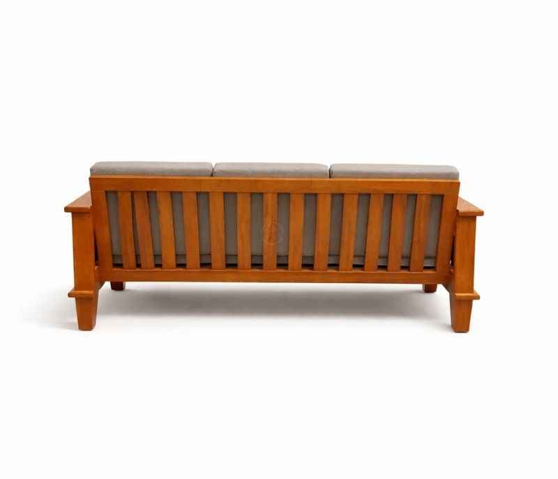 Image 7 for Wooden Sofa 3+1+1+Center Table Jute Fabric(BTM OTD)