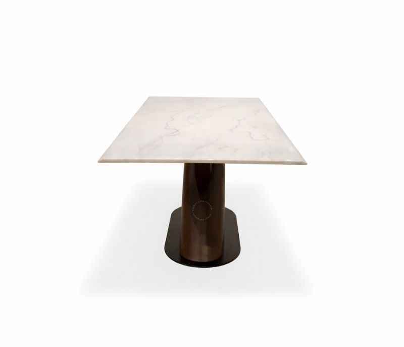 Image 4 for AXE 6 Seater Marble Dining Table with Wooden Base