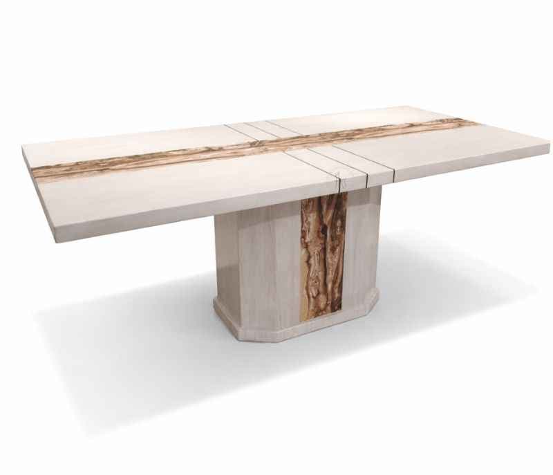 Image 5 for DT - 1061-1/3330 6 Seater Marble Dining Set with Premium Leatherette Upholstery