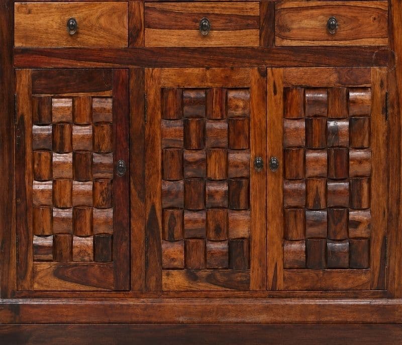 Image 7 for 3 Door  Nivaar Side Board Solid Sheesham Wood (SCV_PKU)(BTM)