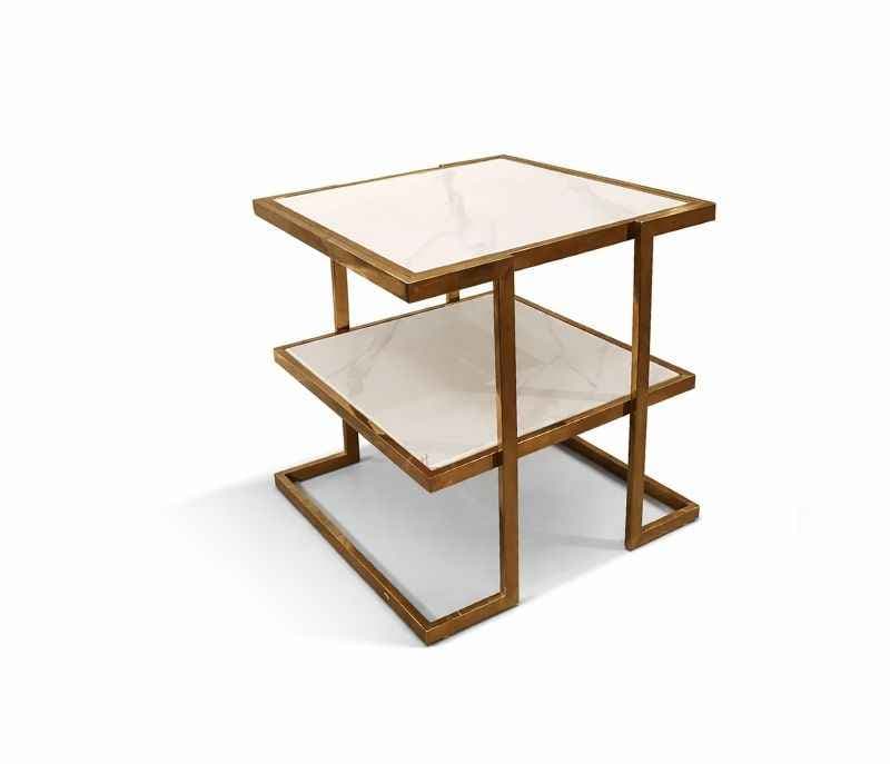 Image 5 for 8048 Centre Table With Marble Top And Metal Base (HYD OTD)