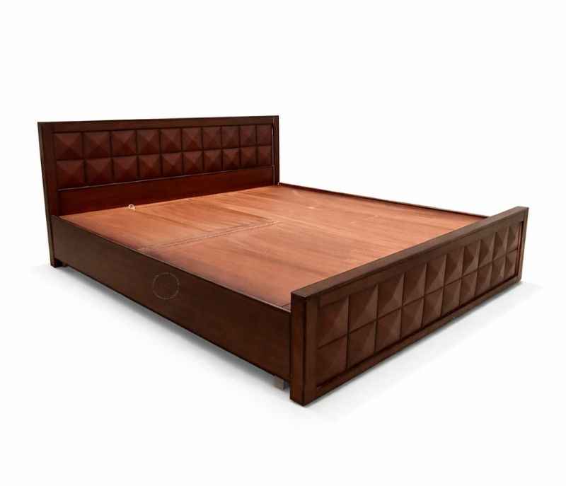 Image 7 for Ajmenia Queen Size Bed With Storage (Block Board, Dark - Brown)