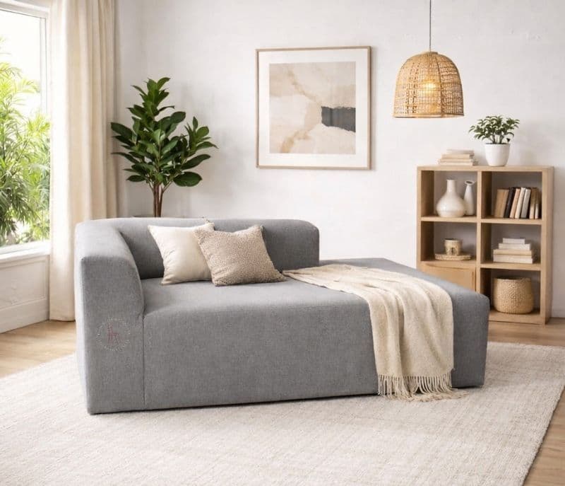 Image 4 for Sofa-05 Lounger Seater Linen Cotton Fabric (WH OTD)
