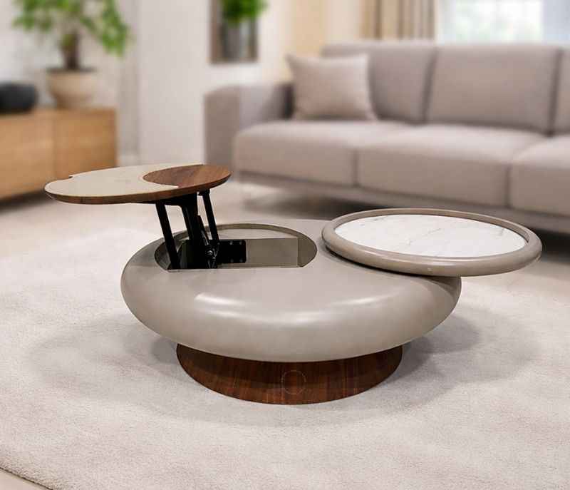 2503 Center Table Top With Storage Solid Ash Wood (HYD)