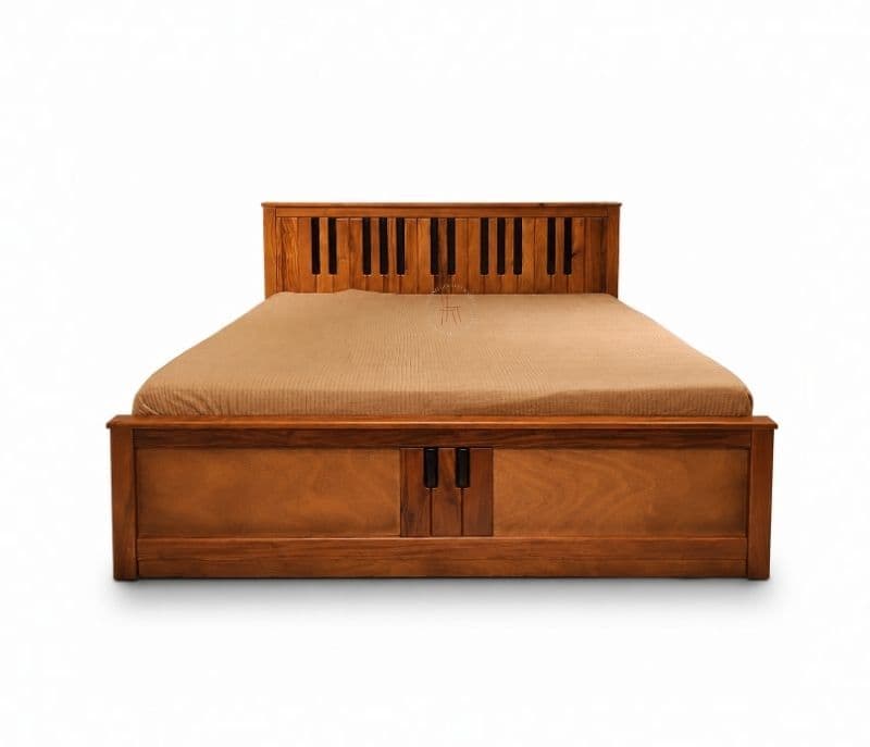 Image 7 for Piano King Size Hydraulic Box strorage  Mahogany Wood
