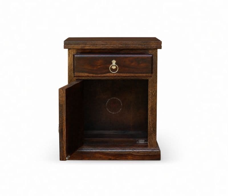 Image 3 for Tile Bed Side Table  Solid Sheesham Wood Honey Finish (SCV _PKU)