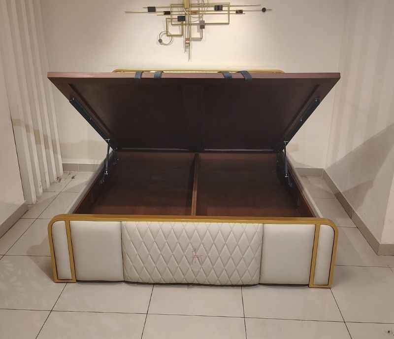 Image 6 for Gold strip cot King Size With Hydraulic  Storage (BSK OTD)