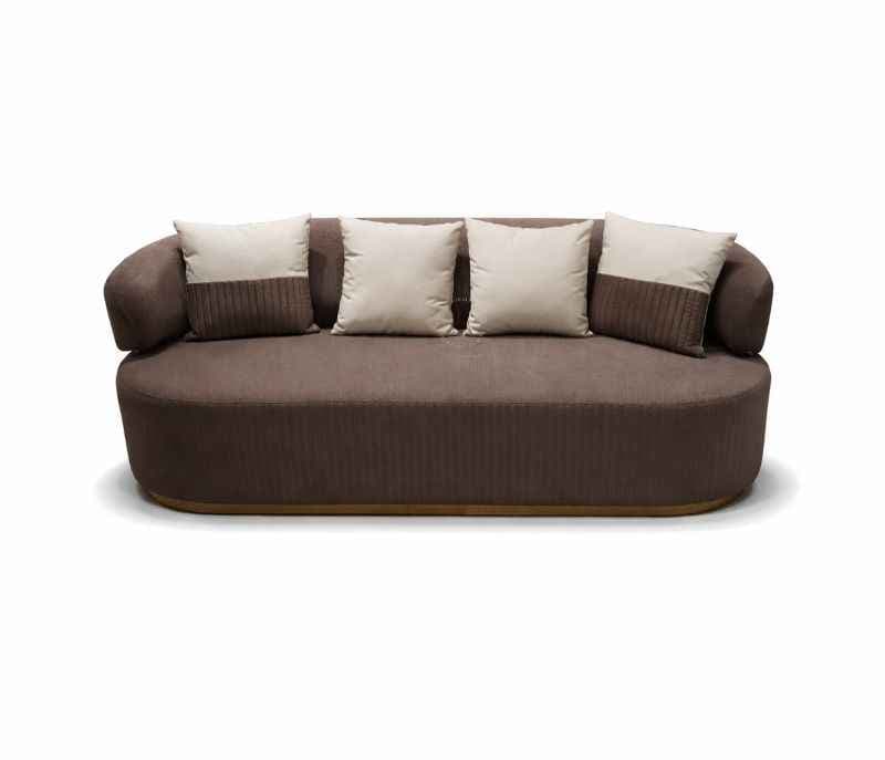 Image 4 for Westin Sofa 3+2+2+1+1 Seater Miranda Wood Frames And Down PVD Gold Belt Fabric Upholstery