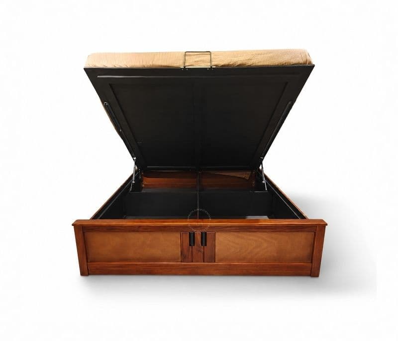 Image 10 for Piano King Size Hydraulic Box strorage  Mahogany Wood