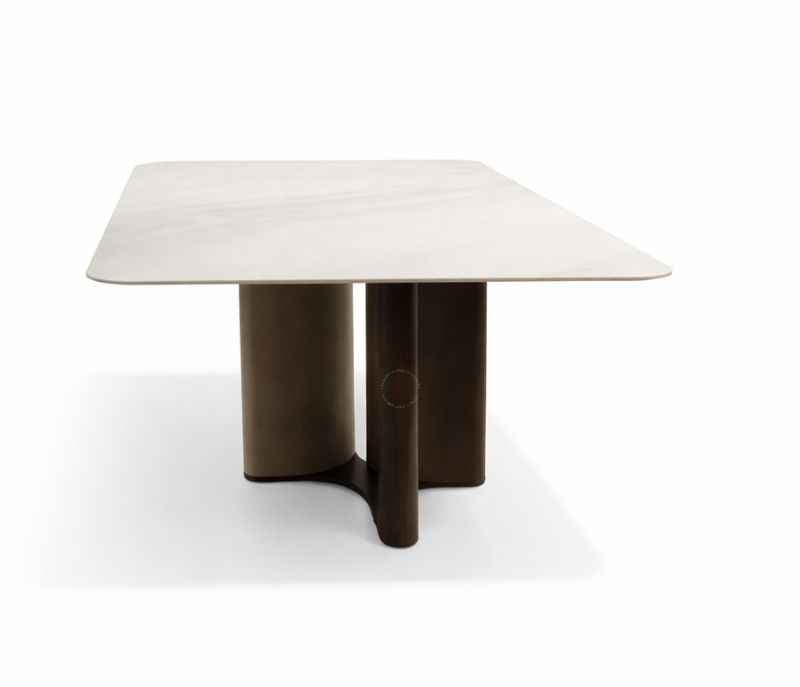 Image 5 for T-111 6 Seater Marble Dining Table with Metal Base