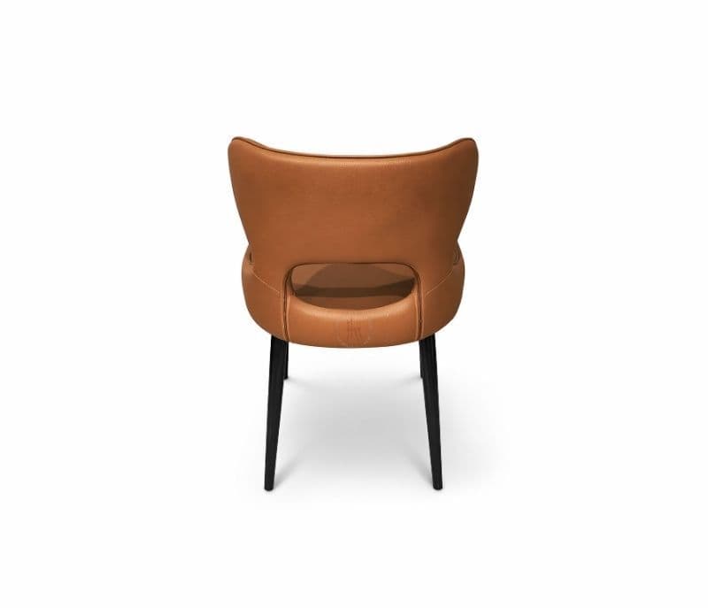 Image 7 for 2482 table+ 131 orange Chair DT+06 Chair Leather And Metal Leg (BTM)