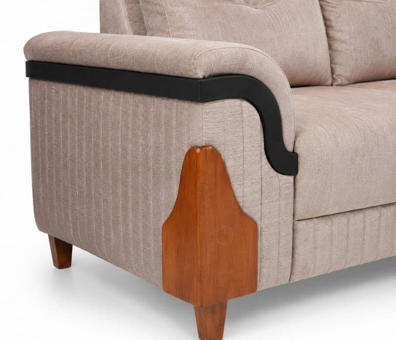 Image 6 for Oliver L-Shape Sofa Solid Neem Wood (ZAM) (OWD)