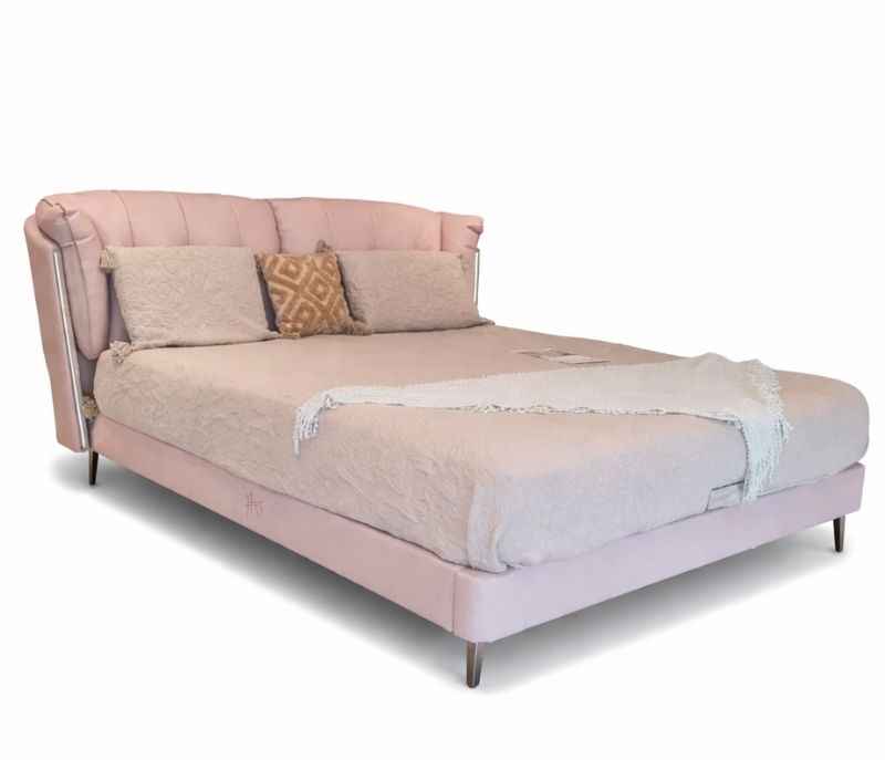Image 5 for 2239 King Sized Bed  Full Grain Leather HB Sponge+Down Feather Multi Layer Solid-Wood without Storage (BS-CP)