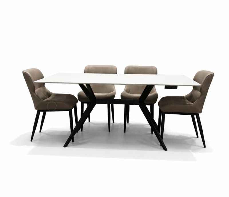 Image 4 for C 127/X009 1+6 Chair-Art Leather With Metal Base (BS-WF)