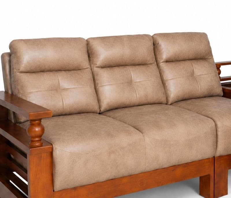 Image 3 for Rolled L-Shape Sofa Solid Rubber Wood (ZAM) (OWD)