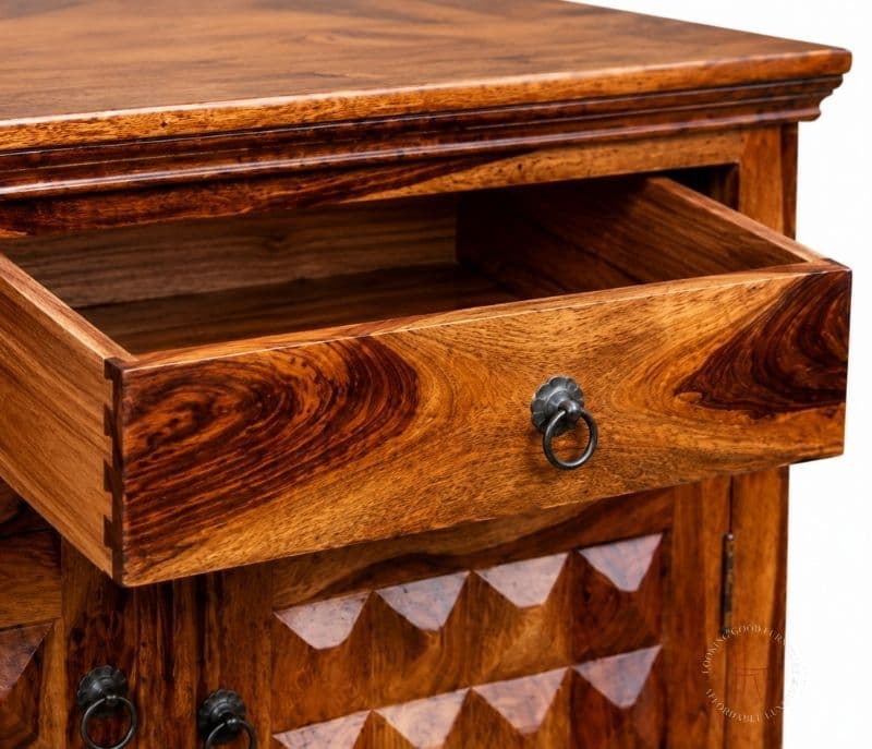 Image 3 for 3 Door Diamond Side Board Solid Sheesham Wood (SCV_PKU)