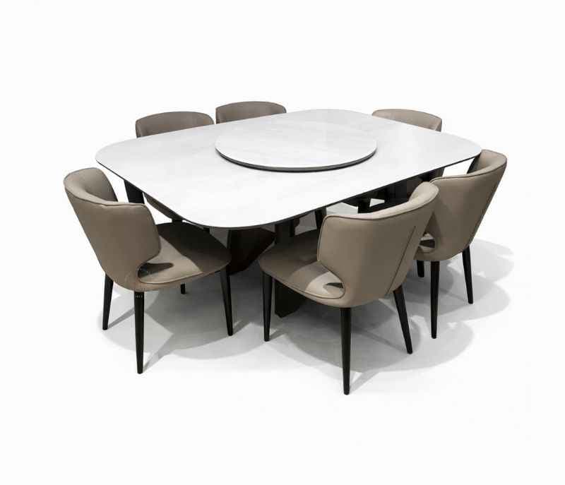 Image 4 for Expandable Dinning Table 662. Chair 125 Artificial Marble Top  1+6