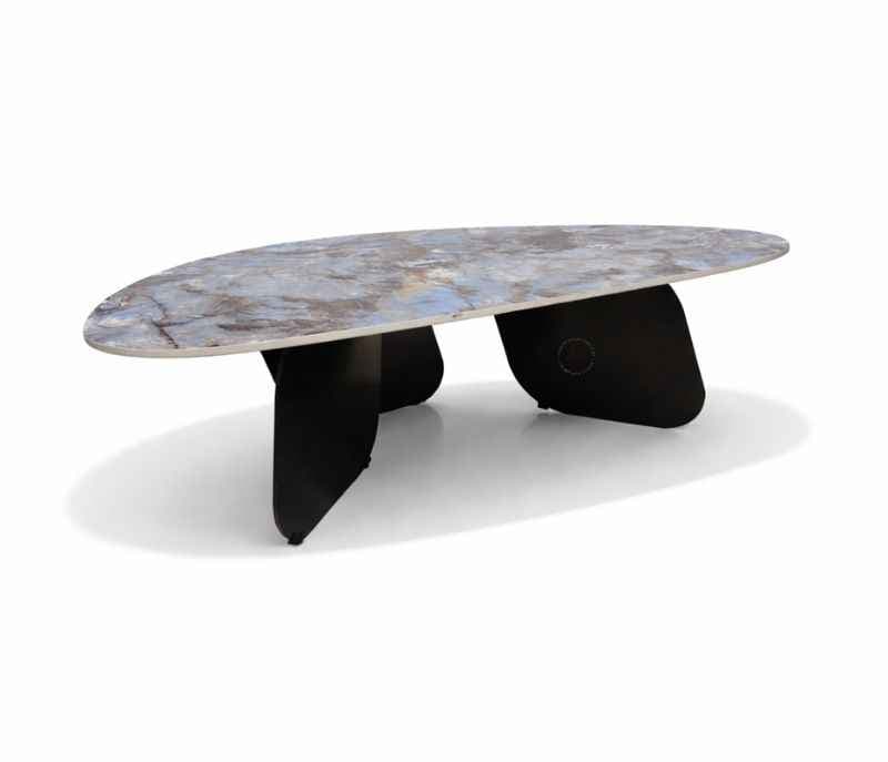 Image 6 for AH2460 Centre Table Ceramic Top And Black Metal Base (HYD OTD)