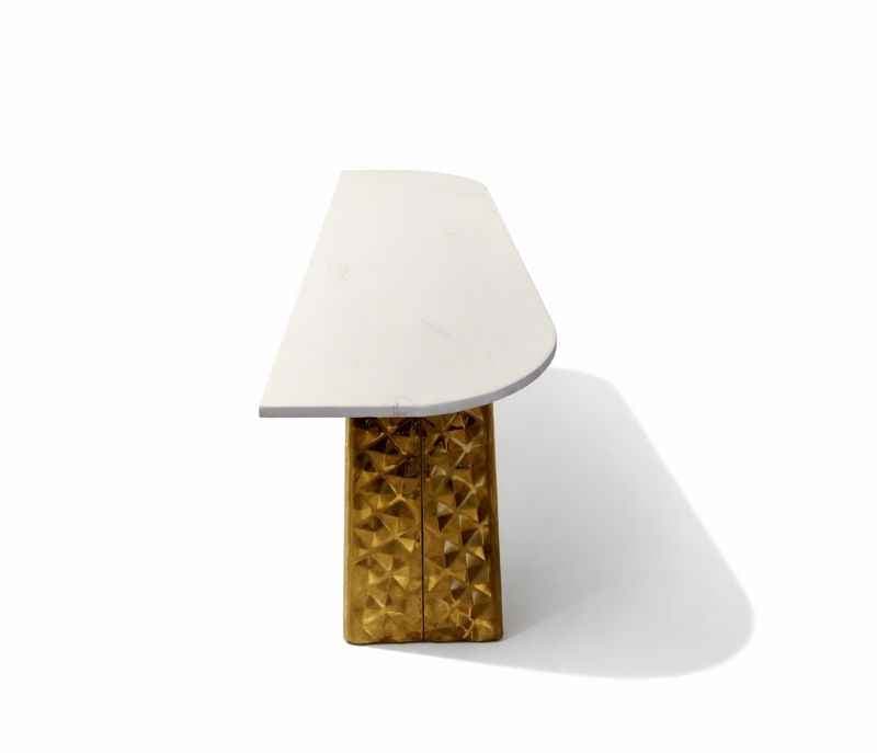 Image 4 for Console 57 Marble Top With PVD Gold Metal Base (HYD)(WF)