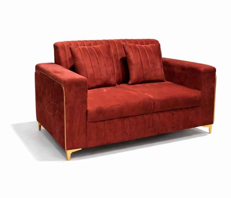 Image 7 for New Oreo Sofa 3+2+2 Puffy+Center Table With Glass Velvet Fabric  (EC)(HYD)