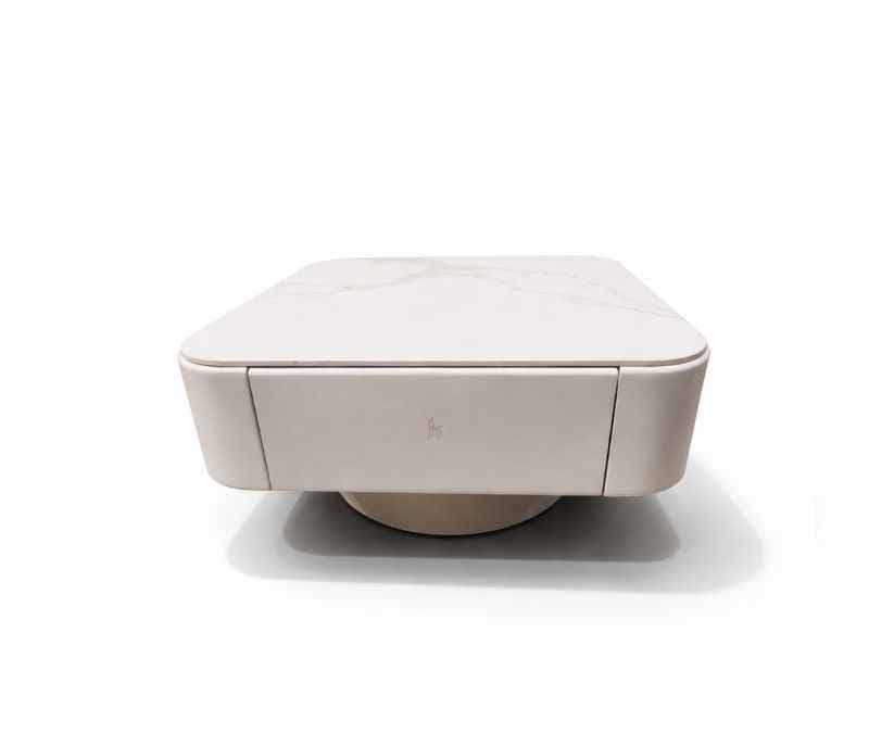 Image 4 for 3126C Centre Table Marble Top Plus Corner Table With Glass Top And Wood Base With Duco (HYD)