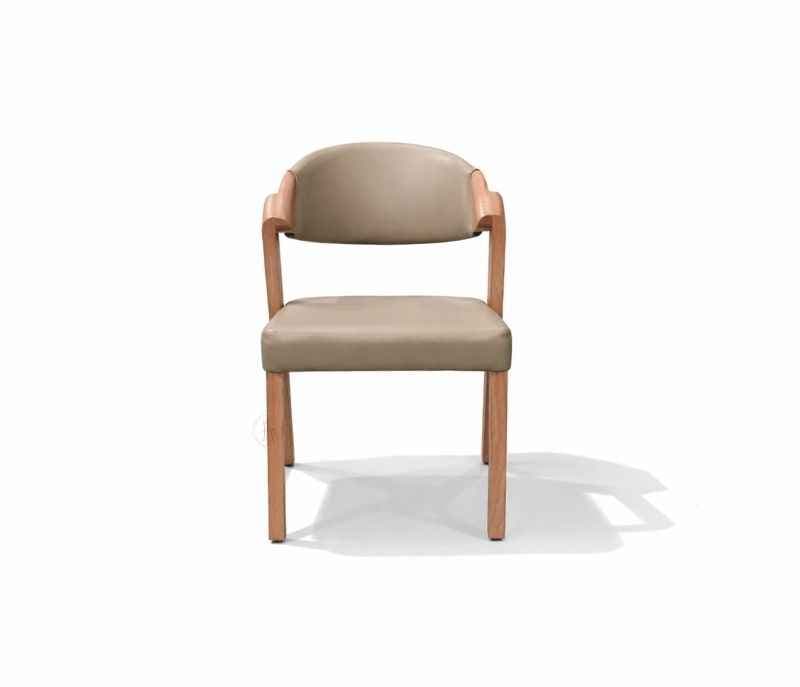 Image 7 for DT V/DC31/ PATA 1+6 Seater Chair Marble Top-Art Leather With Ash Wood PVDRMR (BS-CP)