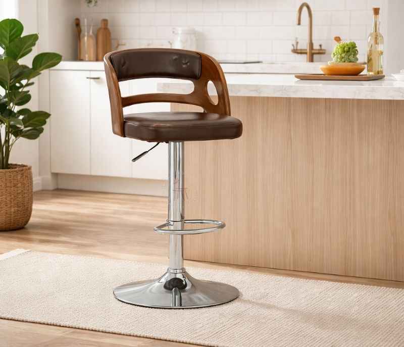 Wooden Bar Stool Lion (8018) (PM)