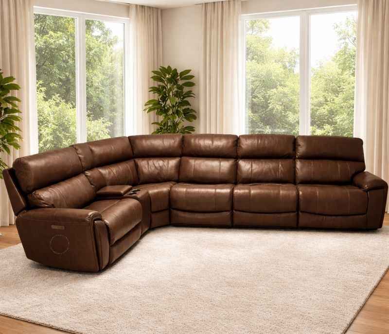 U70675HM Leather Corner Sofa (HYD OTD)