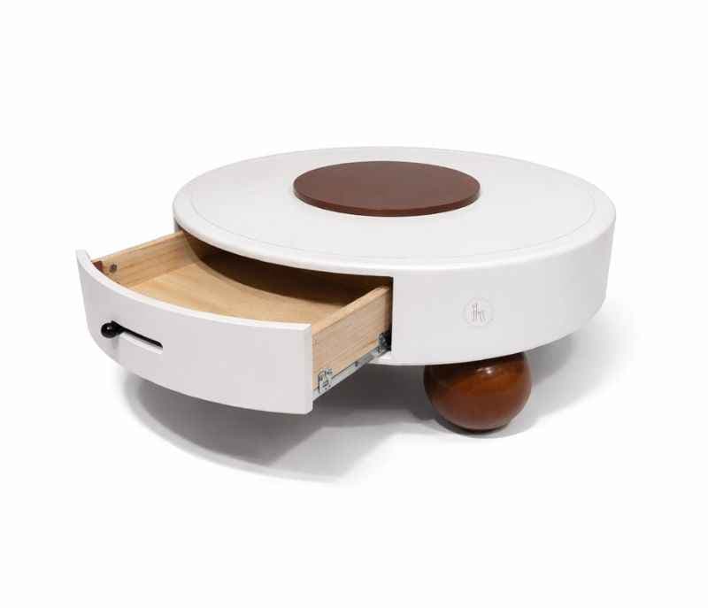 Image 4 for Center Table 1069 Wood Top With Storage (HYD)