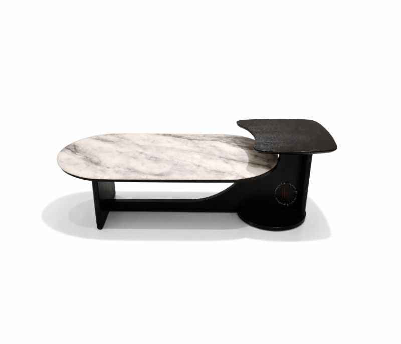 Image 5 for Centre Table 1079 Top Marble With Ash Wood Base Support (HYD)